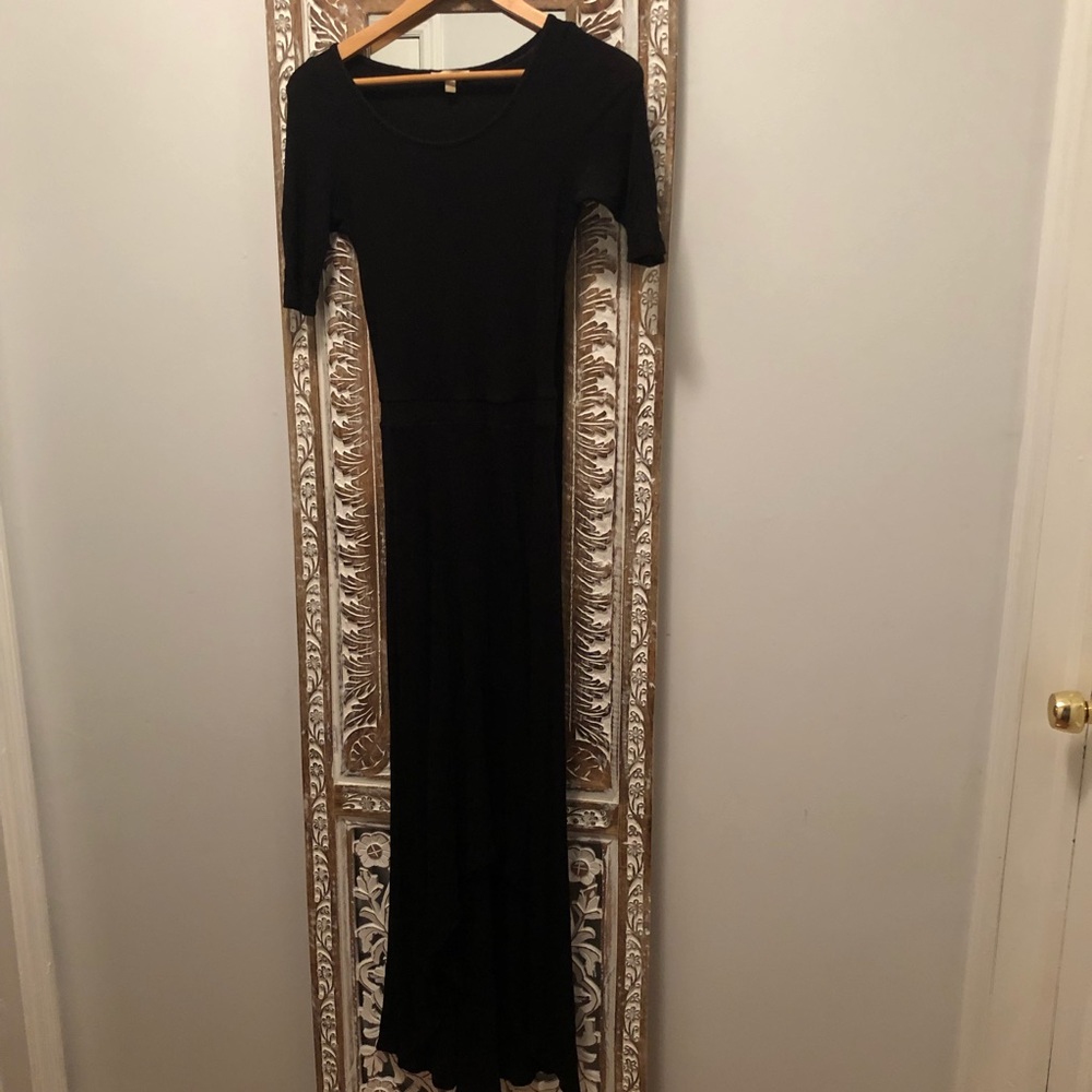 Long black Anthro. Dress